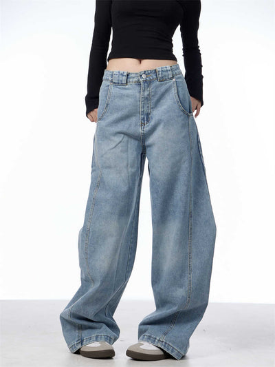 Retro Machete Jeans Women's Wide Leg Loose Pant