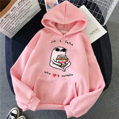 Ladies Sweatshirt Hoodie Casual Printed Top