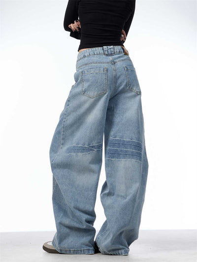 Retro Machete Jeans Women's Wide Leg Loose Pant