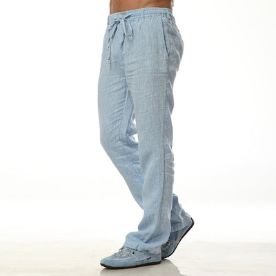 Men's Thin Casual Elastic Waist Linen Pant