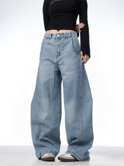 Retro Machete Jeans Women's Wide Leg Loose Pant