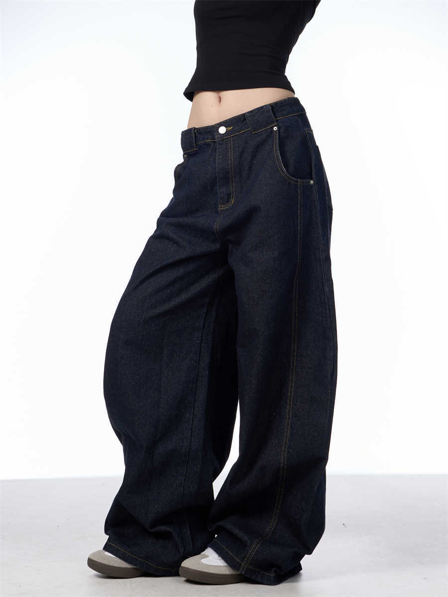 Retro Machete Jeans Women's Wide Leg Loose Pant