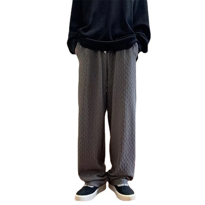 Jacquard Rhombus Draped Pants Men