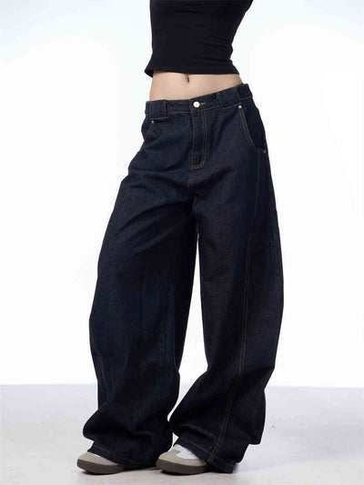 Retro Machete Jeans Women's Wide Leg Loose Pant