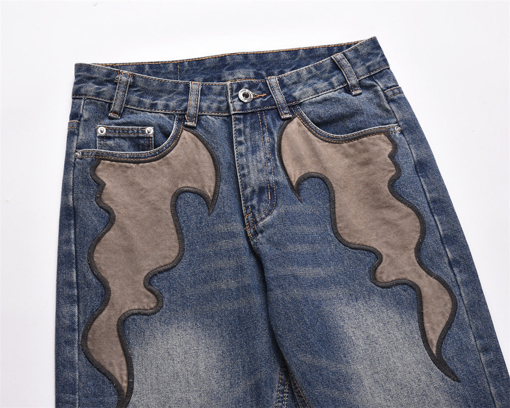 Fashion Horn Denim Pants Men